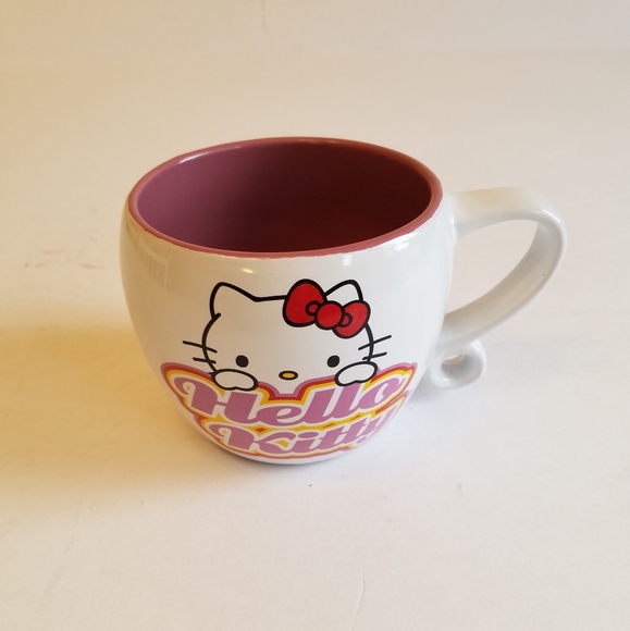 NWOT Hello Kitty Sanrio Mug White Mauve - Picture 5 of 10